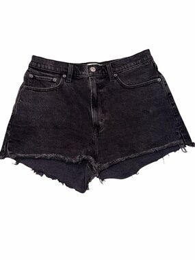 Abercrombie & Fitch Black Raw Hem Denim Cutoff Shorts